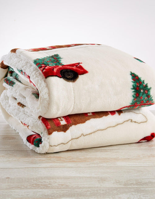 Load image into Gallery viewer, Holiday Sherpa Throw - Esmay Collection
