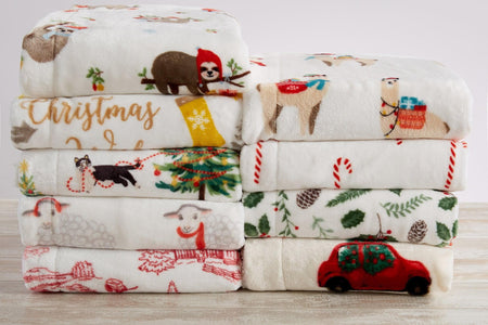 Holiday Sherpa Throw - Esmay Collection