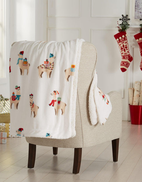 Load image into Gallery viewer, Holiday Sherpa Throw - Esmay Collection
