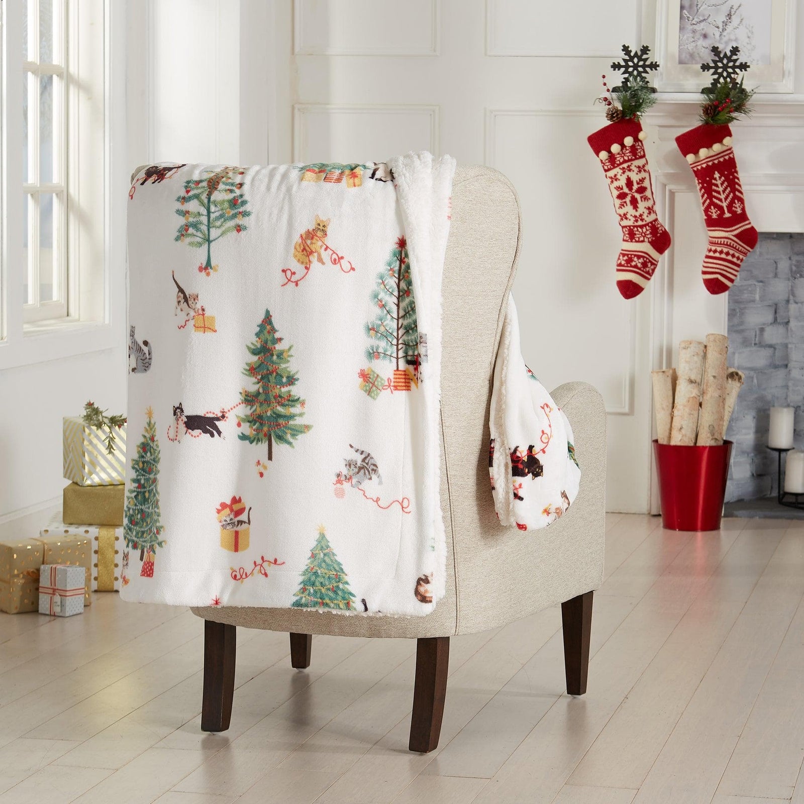 Holiday Sherpa Throw - Esmay Collection