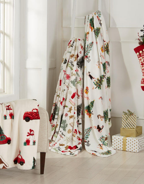 Load image into Gallery viewer, Holiday Sherpa Throw - Esmay Collection
