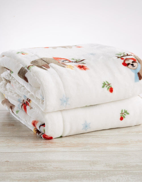 Load image into Gallery viewer, Holiday Sherpa Throw - Esmay Collection
