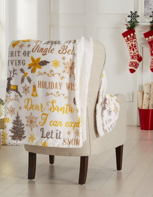 Load image into Gallery viewer, Holiday Sherpa Throw - Esmay Collection
