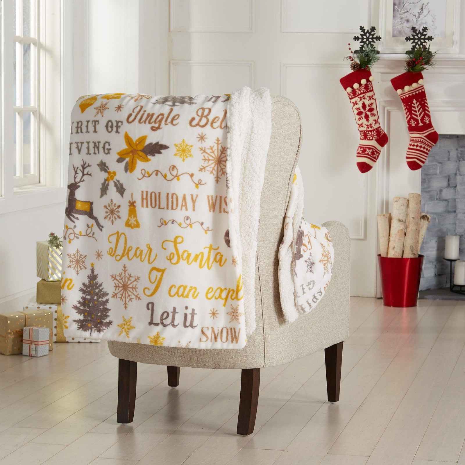 Holiday Sherpa Throw - Esmay Collection