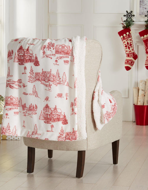Load image into Gallery viewer, Holiday Sherpa Throw - Esmay Collection
