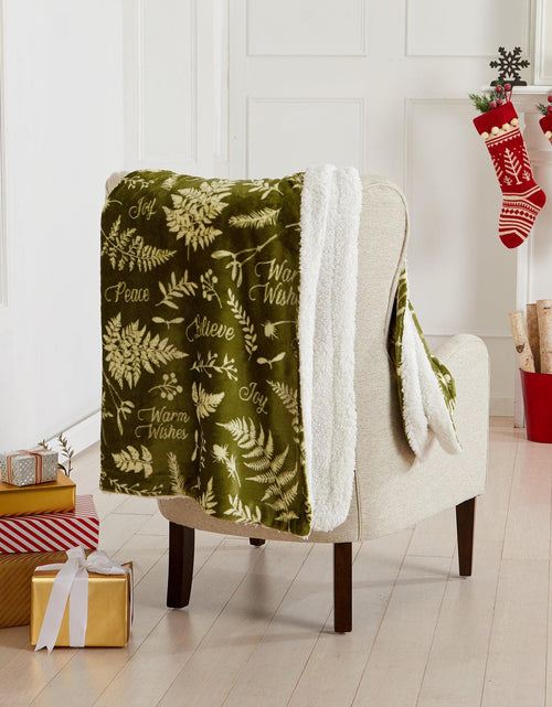 Load image into Gallery viewer, Holiday Sherpa Throw - Esmay Collection
