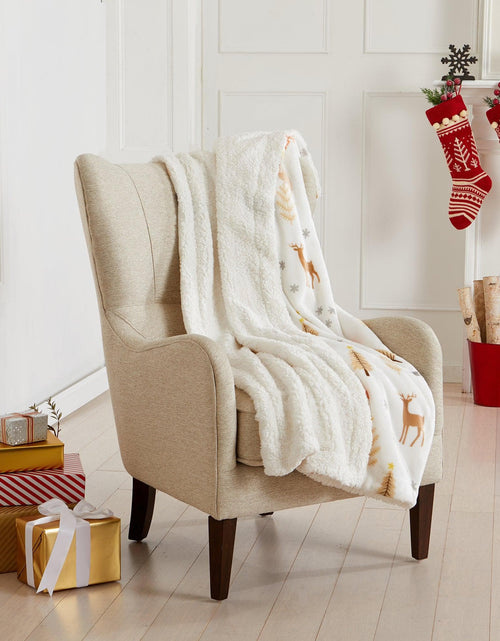 Load image into Gallery viewer, Holiday Sherpa Throw - Esmay Collection
