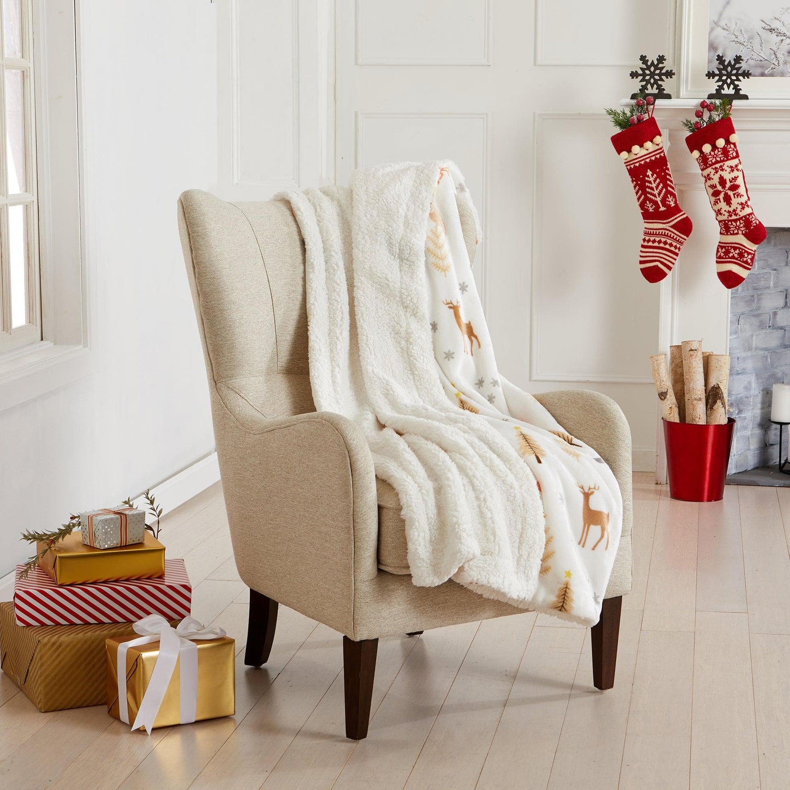 Holiday Sherpa Throw - Esmay Collection