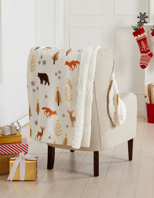 Load image into Gallery viewer, Holiday Sherpa Throw - Esmay Collection
