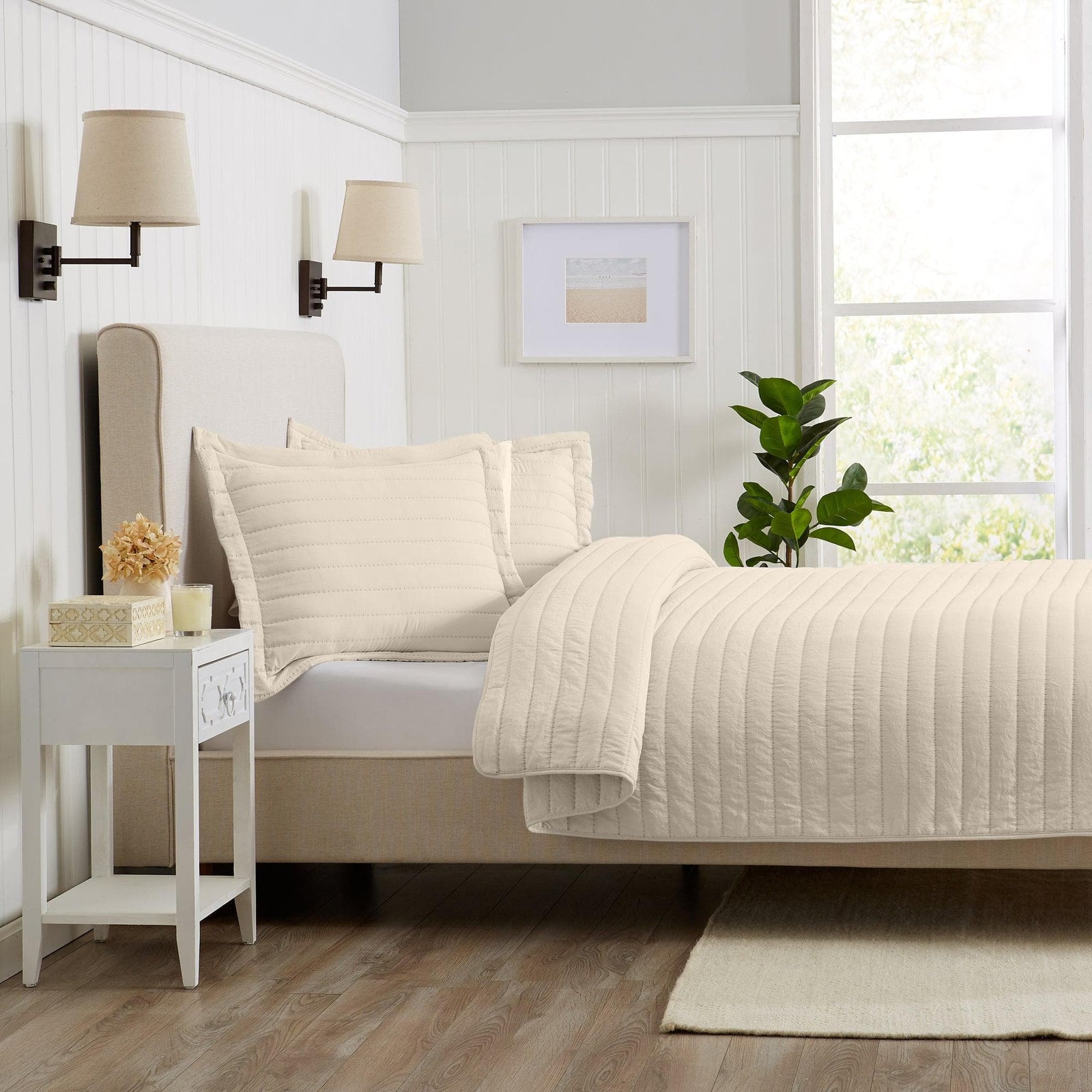 Solid Striped Quilt - Virginia Collection