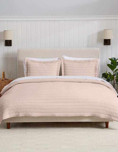 Load image into Gallery viewer, Solid Striped Quilt - Virginia Collection
