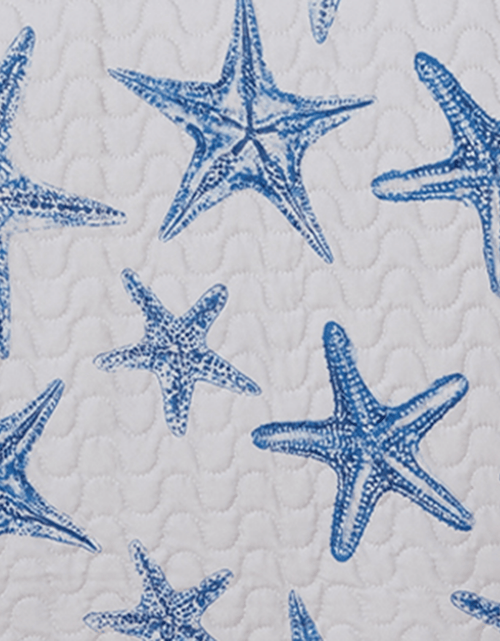 Load image into Gallery viewer, Blue Seashell Coastal Quilt Set - Trinidad Collection
