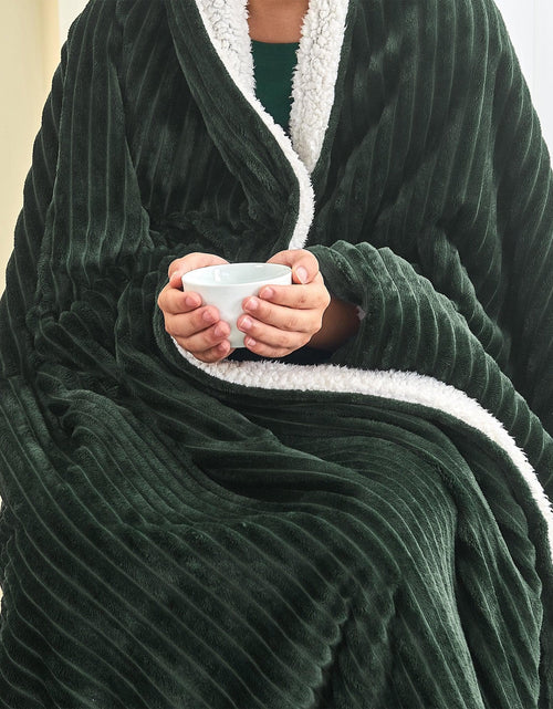 Load image into Gallery viewer, Ribbed Sherpa Throw Blanket - Corduroy Collection
