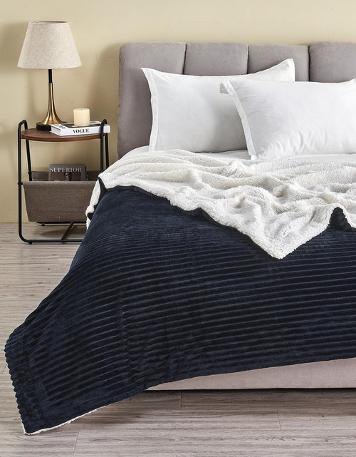 Load image into Gallery viewer, Ribbed Sherpa Throw Blanket - Corduroy Collection
