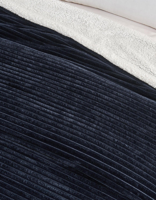Load image into Gallery viewer, Ribbed Sherpa Throw Blanket - Corduroy Collection
