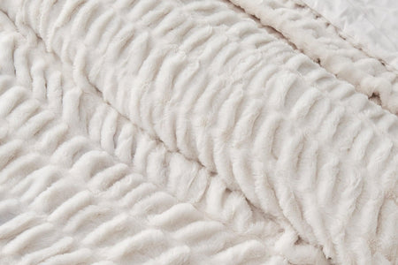 Ruched Faux Fur Throw Blanket - Alondra Collection