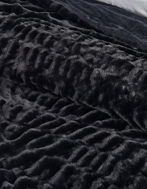 Load image into Gallery viewer, Ruched Faux Fur Throw Blanket - Alondra Collection
