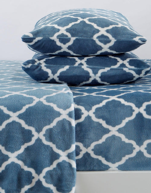 Load image into Gallery viewer, Printed Plush Sheet - Velvet Luxe Lattice Collection
