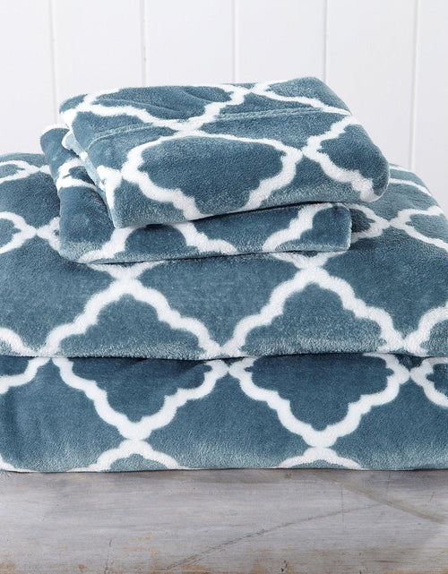 Load image into Gallery viewer, Printed Plush Sheet - Velvet Luxe Lattice Collection
