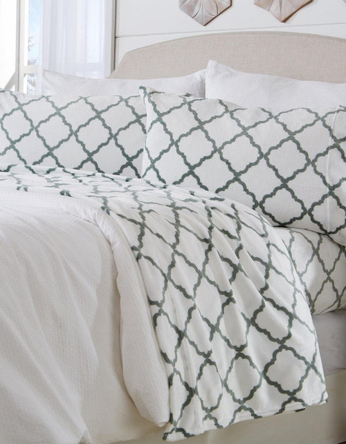 Load image into Gallery viewer, Printed Plush Sheet - Velvet Luxe Lattice Collection
