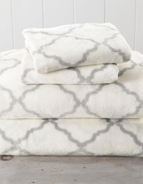 Load image into Gallery viewer, Printed Plush Sheet - Velvet Luxe Lattice Collection
