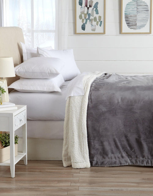 Load image into Gallery viewer, Velvet Plush Sherpa Luxury Bed Blanket - Kinsley Collection
