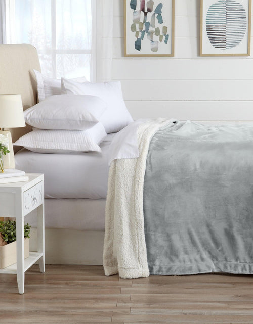 Load image into Gallery viewer, Velvet Plush Sherpa Luxury Bed Blanket - Kinsley Collection
