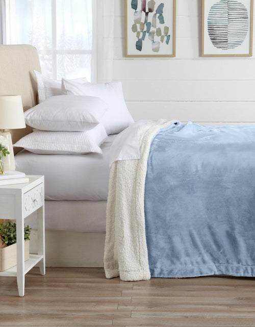 Load image into Gallery viewer, Velvet Plush Sherpa Luxury Bed Blanket - Kinsley Collection
