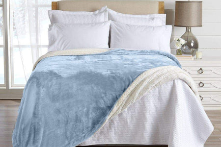 Velvet Plush Sherpa Luxury Bed Blanket - Kinsley Collection