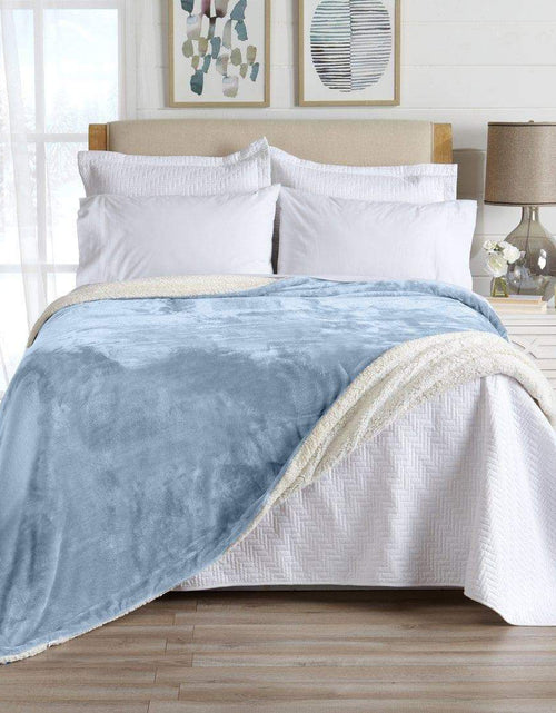 Load image into Gallery viewer, Velvet Plush Sherpa Luxury Bed Blanket - Kinsley Collection
