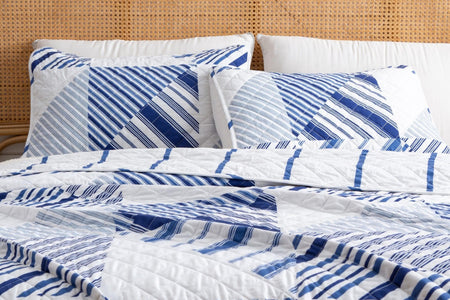 Navy Stripe Quilt - Midnight Bay Collection
