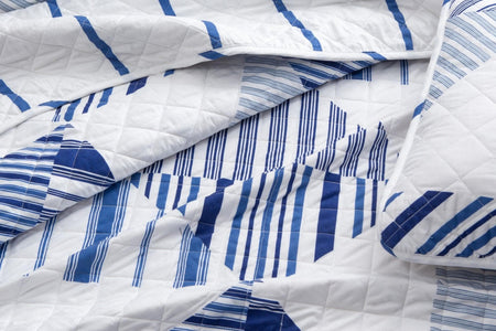 Navy Stripe Quilt - Midnight Bay Collection