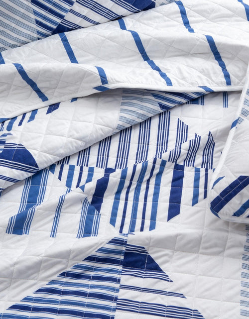 Load image into Gallery viewer, Navy Stripe Quilt - Midnight Bay Collection
