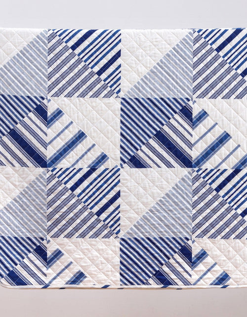Load image into Gallery viewer, Navy Stripe Quilt - Midnight Bay Collection
