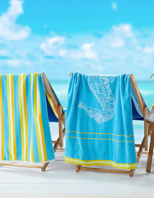Load image into Gallery viewer, 2 Pack 100% Cotton Jacquard Beach Towels - Playa Collection
