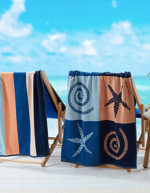 Load image into Gallery viewer, 2 Pack 100% Cotton Jacquard Beach Towels - Playa Collection
