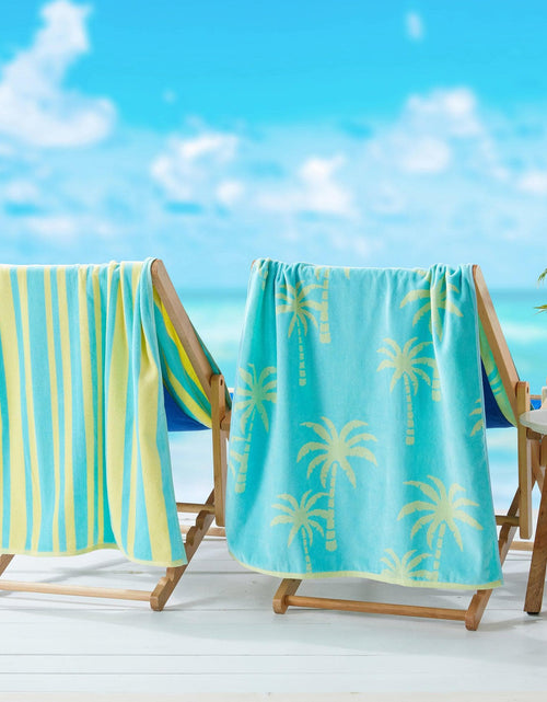 Load image into Gallery viewer, 2 Pack 100% Cotton Jacquard Beach Towels - Playa Collection
