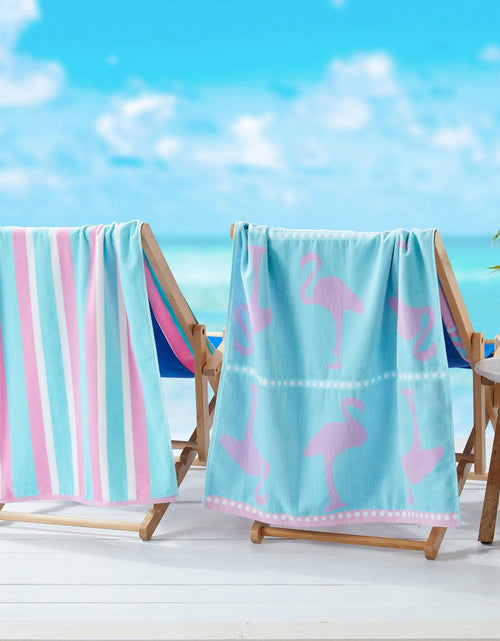 Load image into Gallery viewer, 2 Pack 100% Cotton Jacquard Beach Towels - Playa Collection
