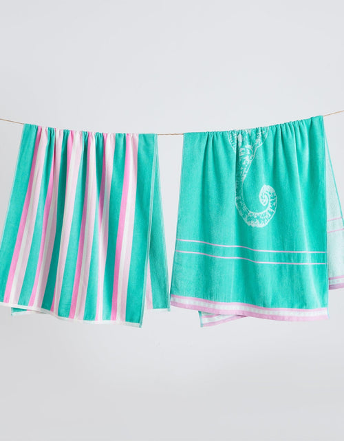 Load image into Gallery viewer, 2 Pack 100% Cotton Jacquard Beach Towels - Playa Collection
