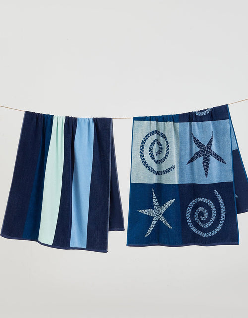 Load image into Gallery viewer, 2 Pack 100% Cotton Jacquard Beach Towels - Playa Collection
