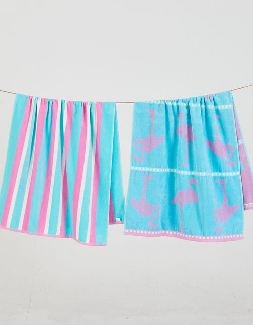 Load image into Gallery viewer, 2 Pack 100% Cotton Jacquard Beach Towels - Playa Collection
