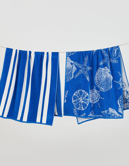 Load image into Gallery viewer, 2 Pack 100% Cotton Jacquard Beach Towels - Playa Collection
