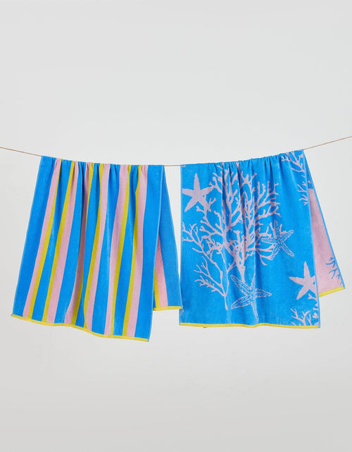 Load image into Gallery viewer, 2 Pack 100% Cotton Jacquard Beach Towels - Playa Collection
