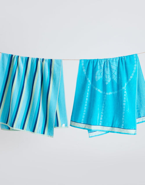 Load image into Gallery viewer, 2 Pack 100% Cotton Jacquard Beach Towels - Playa Collection
