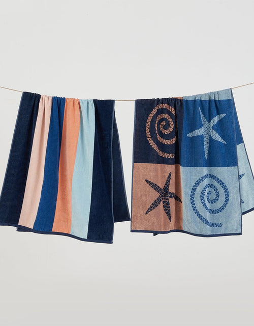 Load image into Gallery viewer, 2 Pack 100% Cotton Jacquard Beach Towels - Playa Collection
