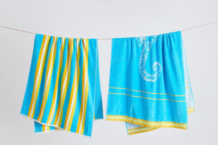 2 Pack 100% Cotton Jacquard Beach Towels - Playa Collection