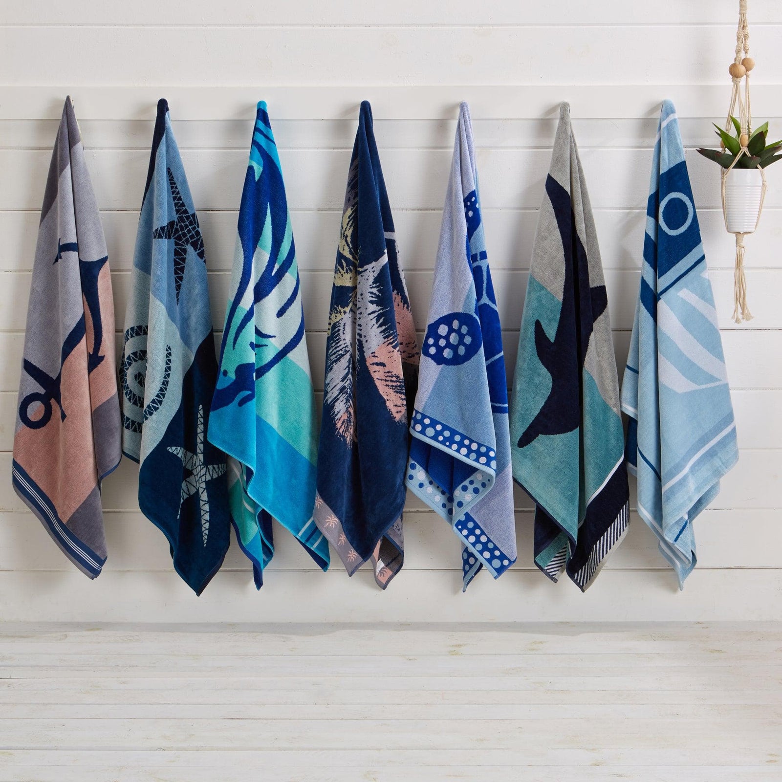2 Pack 100% Cotton Jacquard Beach Towels - Playa Collection