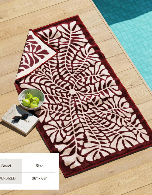 Load image into Gallery viewer, Oversized Retro Printed Beach Towel - St. Barts Collection

