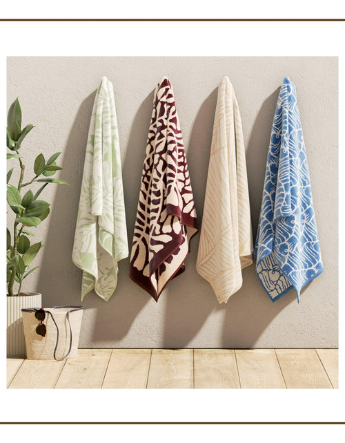 Load image into Gallery viewer, Oversized Retro Printed Beach Towel - St. Barts Collection
