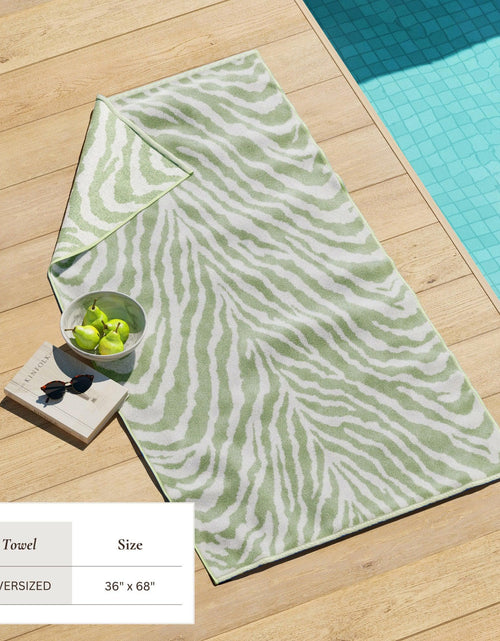 Load image into Gallery viewer, Oversized Retro Printed Beach Towel - St. Barts Collection

